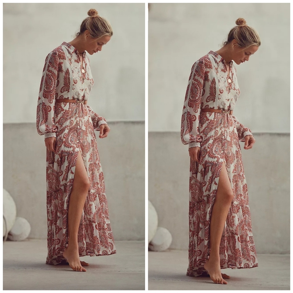 Anthropologie Allaire Maxi Shirtdress